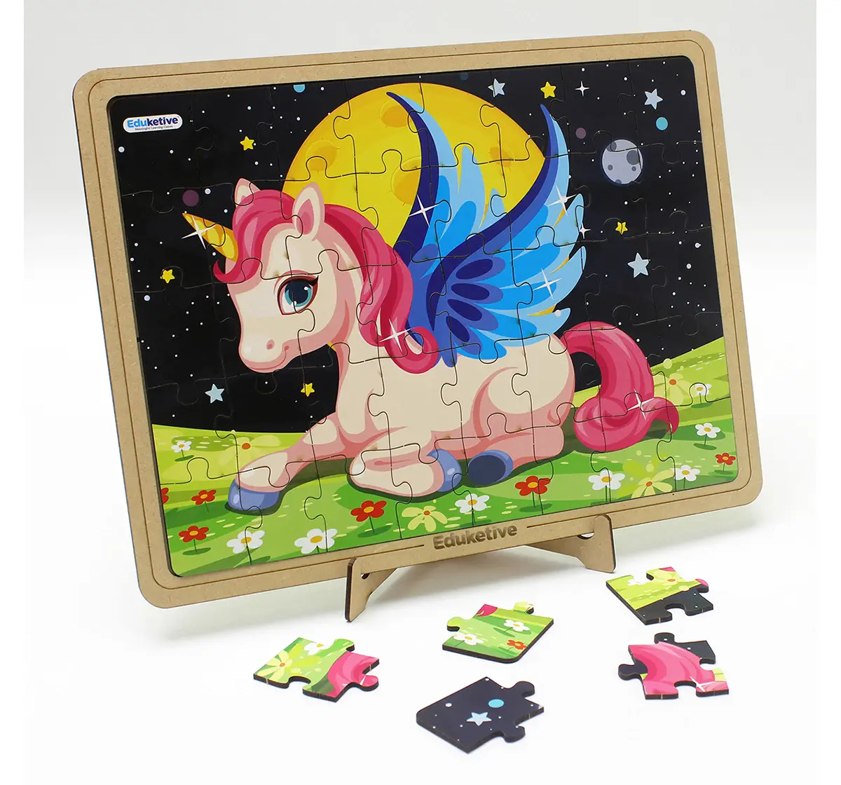 Eduketive PuzzleDecor Unicorn Decorative 40 Pieces Jigsaw Puzzle with Stand Kids Age 3-9 Years Preschool