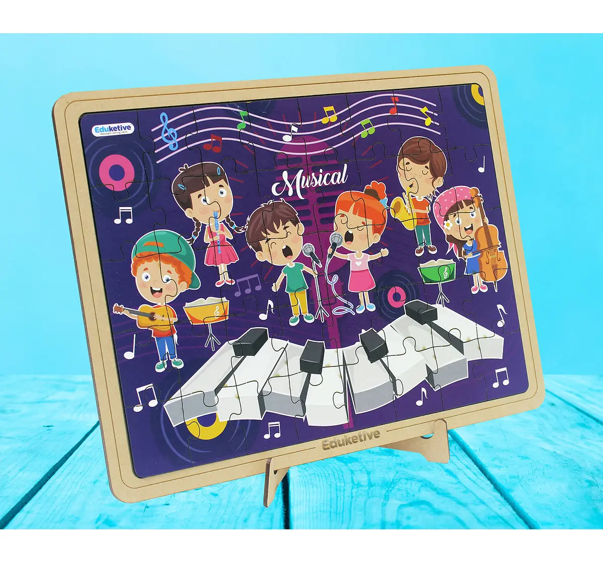 Eduketive PuzzleDecor The Musical Decorative 40 Pieces Jigsaw Puzzle with Stand Kids Age 3-9 Years Preschool