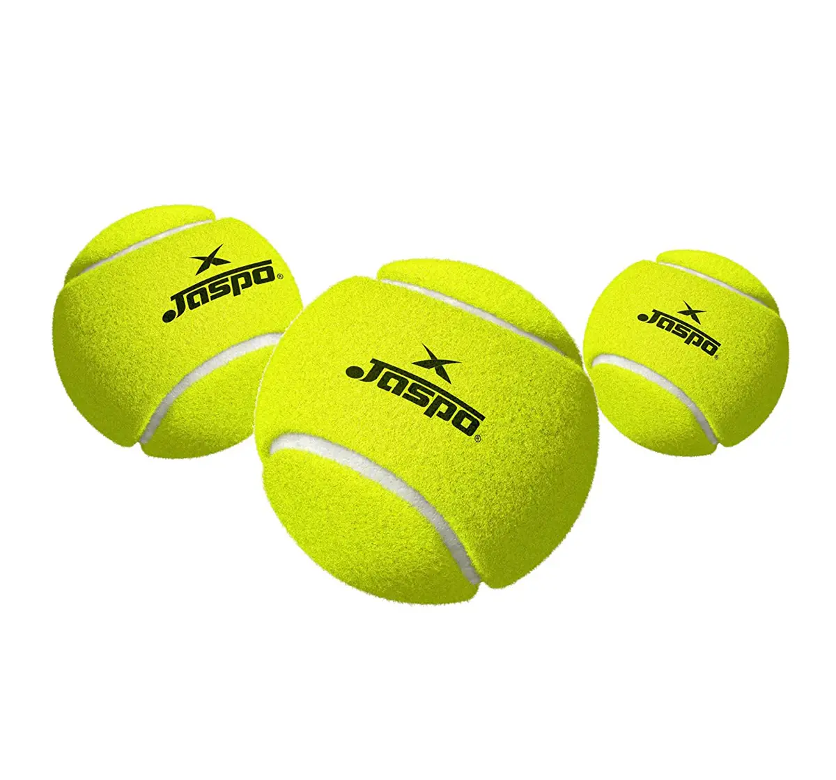 Jaspo Natural Rubber Synthetic Light Weight Cricket Tennis Ball Green Pack Of 3 Green 6Y+