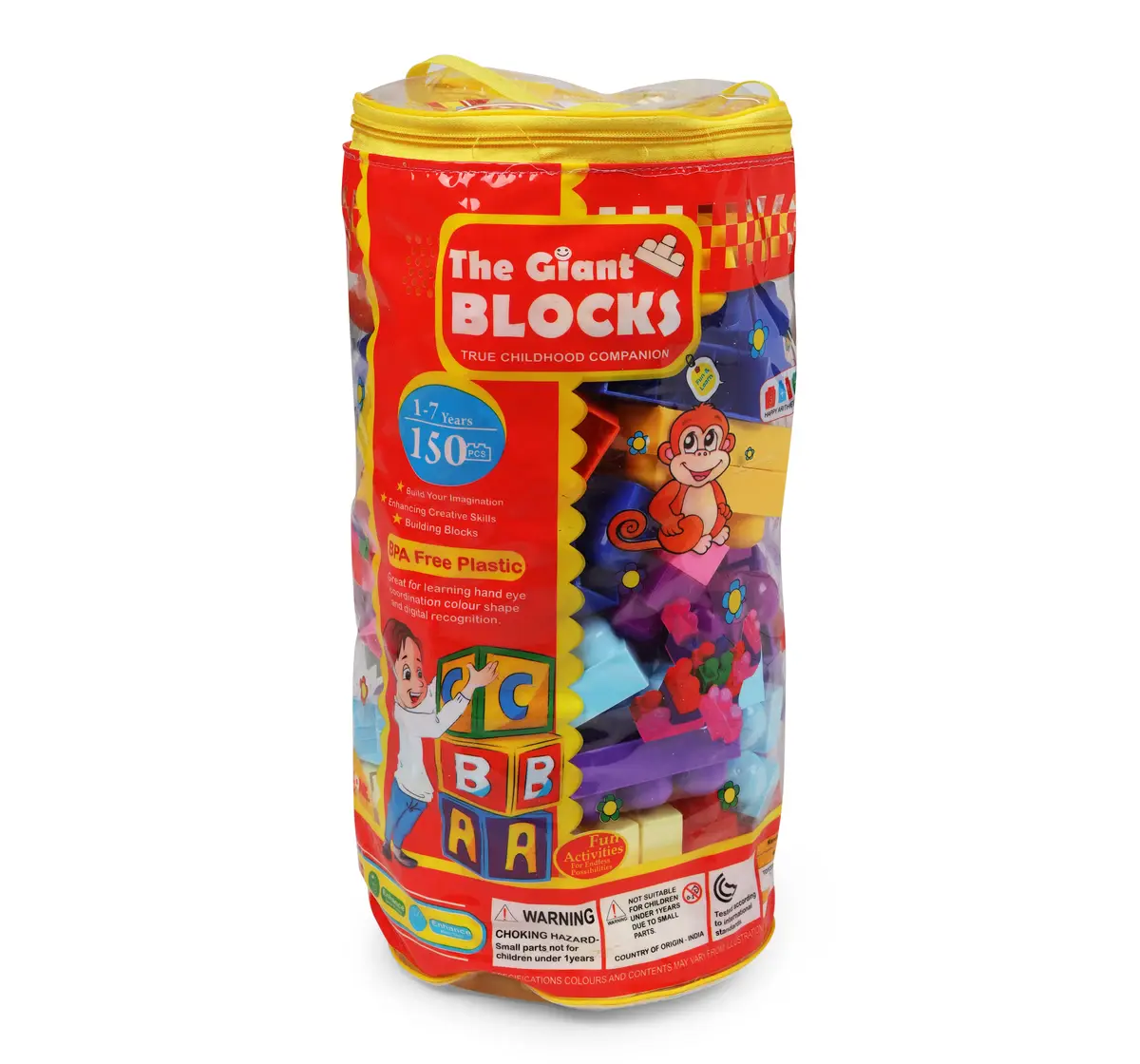 Toyzone The Giant Blocks 150 Pieces Multicolour, 3Y+