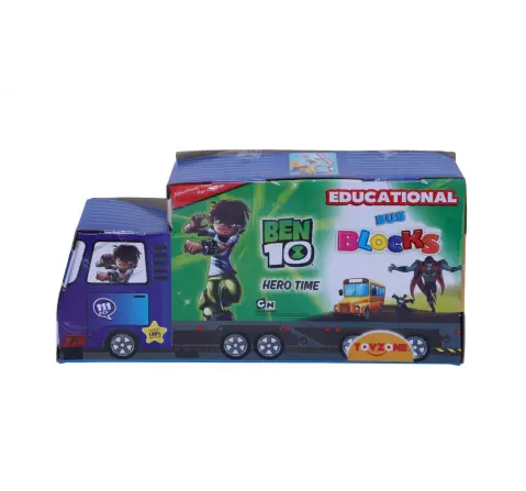 Toyzone Educational Bus Blocks Ben10 111 Pieces Multicolour, 3Y+
