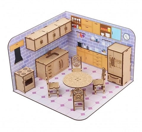 Webby DIY Build & Paint Kitchen,  3Y+ (Multicolour)