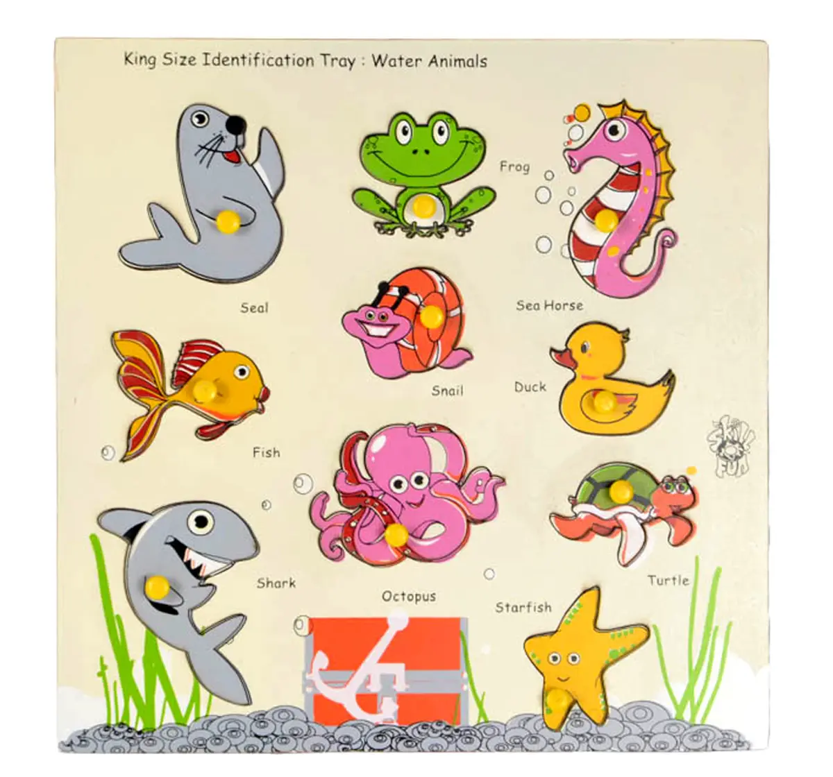 Skillofun King size Identification Tray Water Animals Multicolour 4Y+