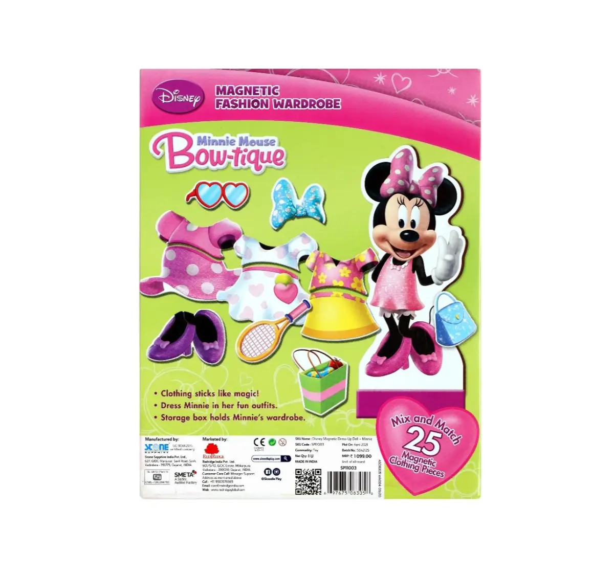 Skoodle Disney Magnetic with Dress Up Doll Minnie, 36M+