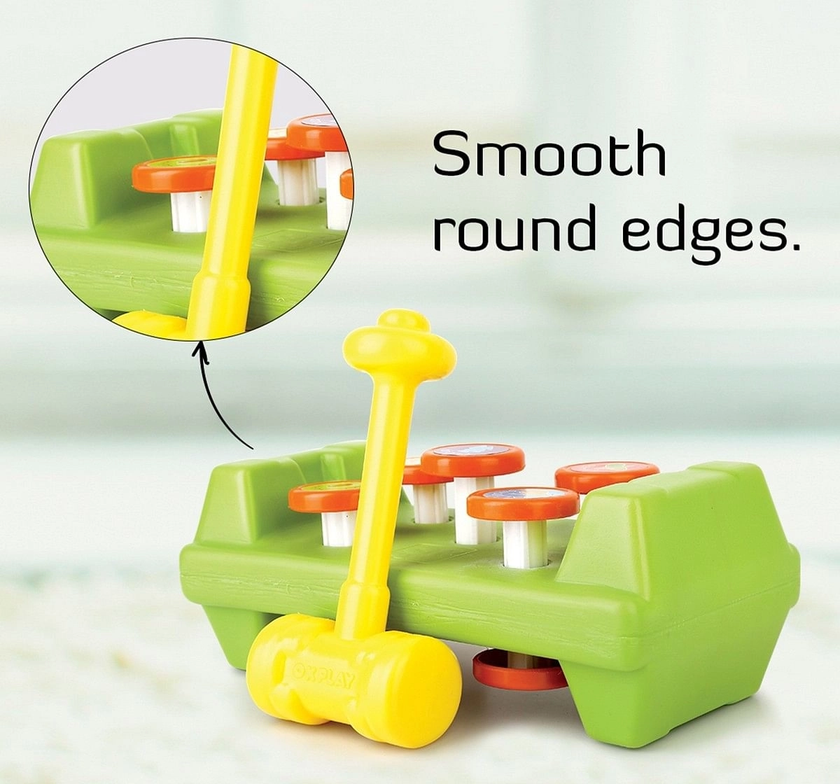 Ok Play Bang Bang Plastic Toy with Hammer Baby hammer rattles Multicolor 0M+