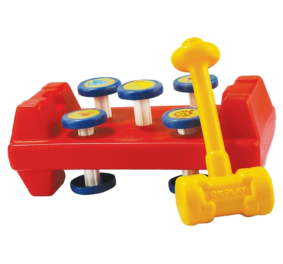 Ok Play Bang Bang Plastic Toy with Hammer Baby hammer rattles Multicolor 0M+