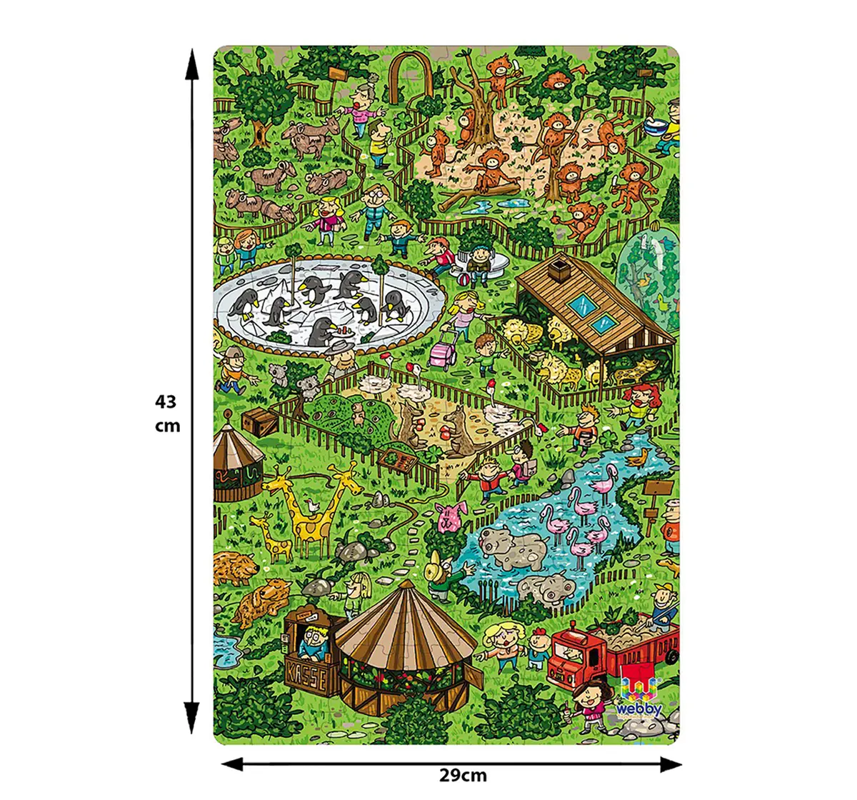 Webby City Zoo Puzzle 252pcs,  6Y+ (Multicolour)
