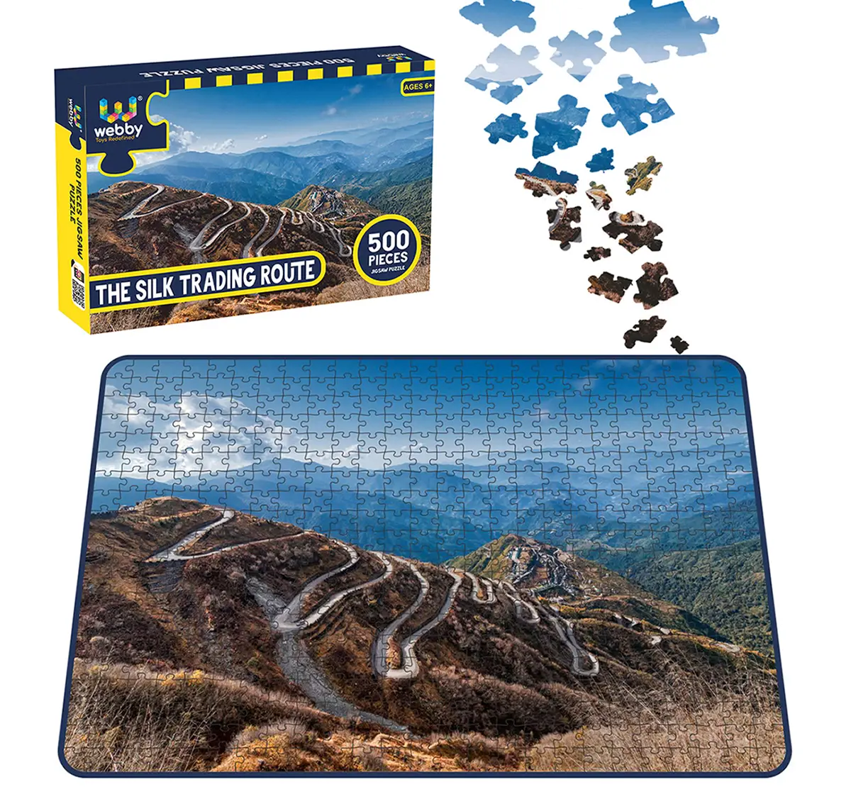 Webby Silk Trading Route Puzzle 500pcs,  6Y+ (Multicolour)