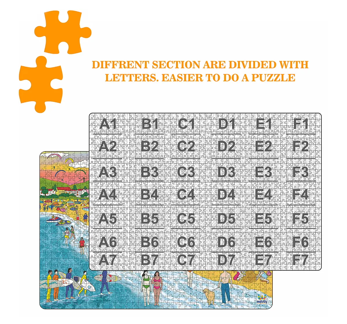 Webby Beach Wooden Puzzle 1000pcs,  14Y+ (Multicolour)