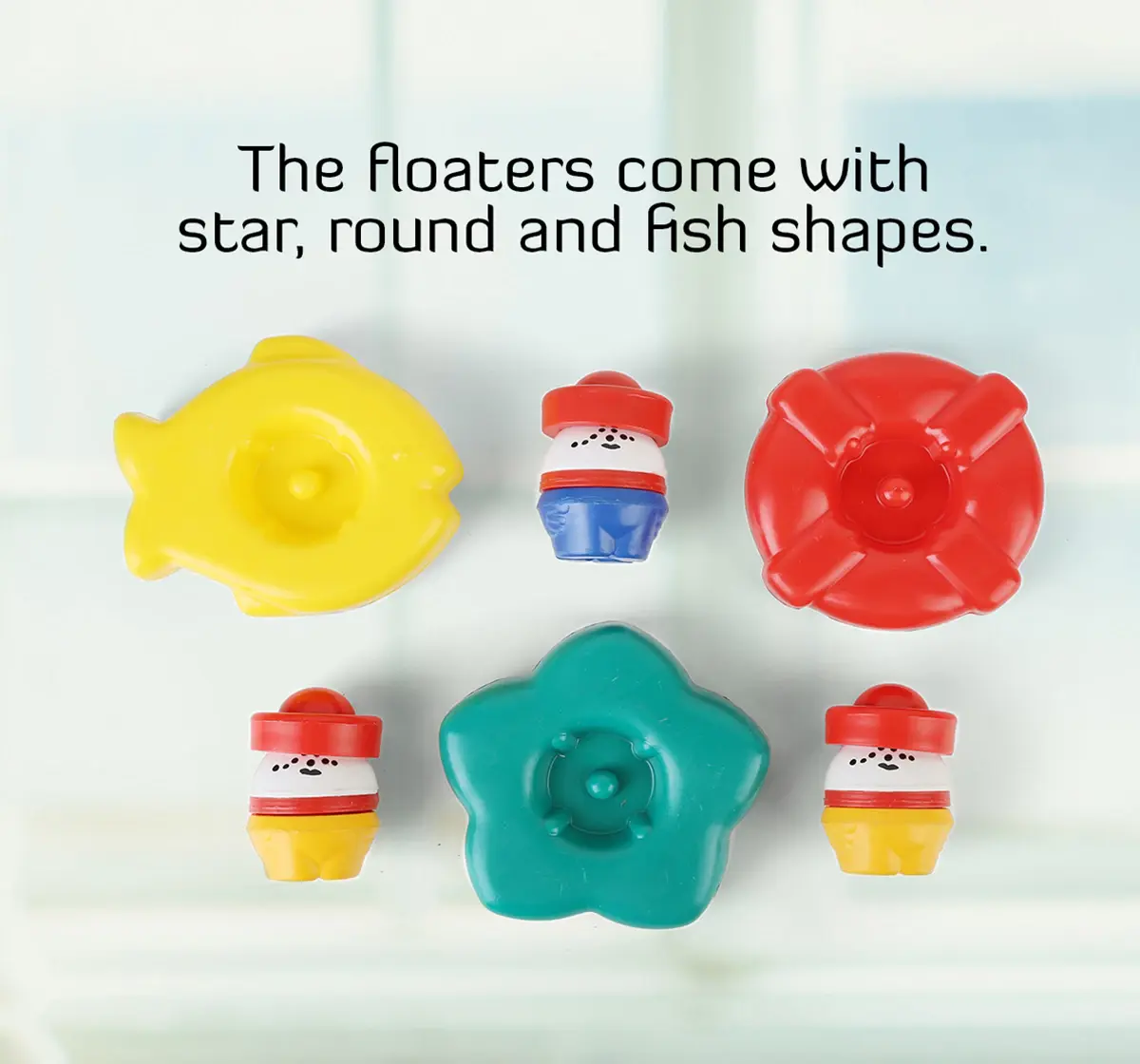 Ok Play Tubby Tots with Star Round Fish Shaped Floaters Toddler-Floater Toy Multicolor 0M+