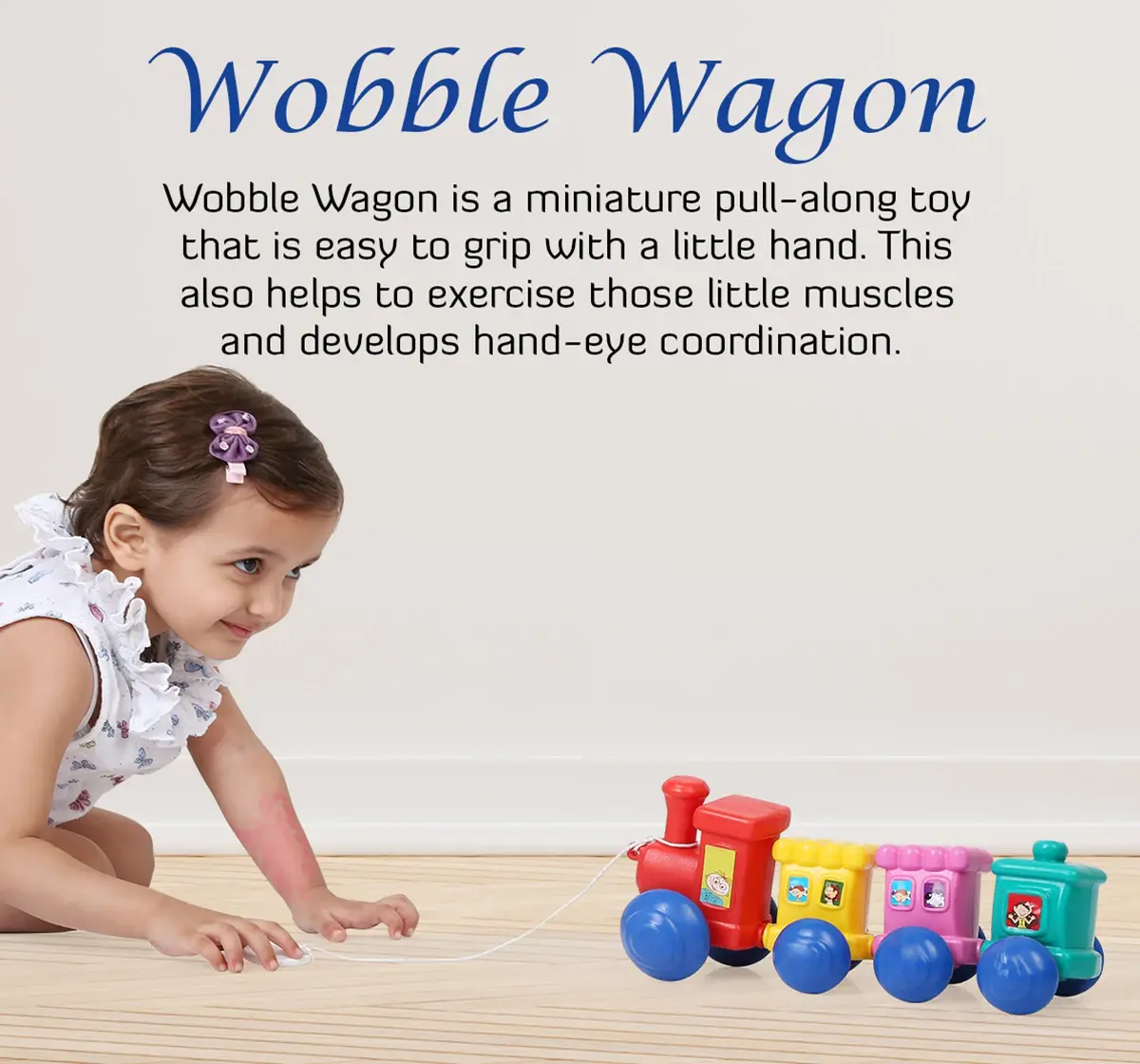 Ok Play Wobble Wagon Train Plastic toys for Baby Multicolor 18M+