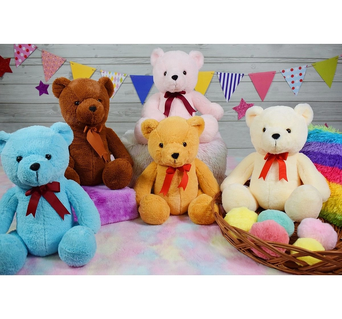 Mirada 35cm bear with Multicolor bow Multicolor 3Y+