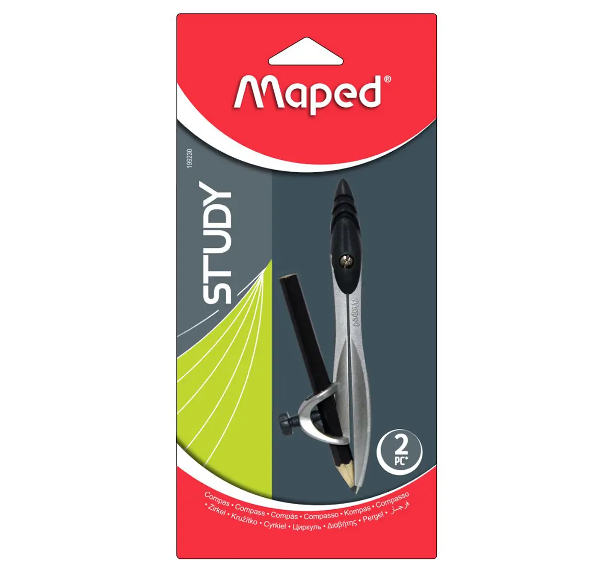 Maped Compass Study Holder With Pencil, 7Y+ (Grey)
