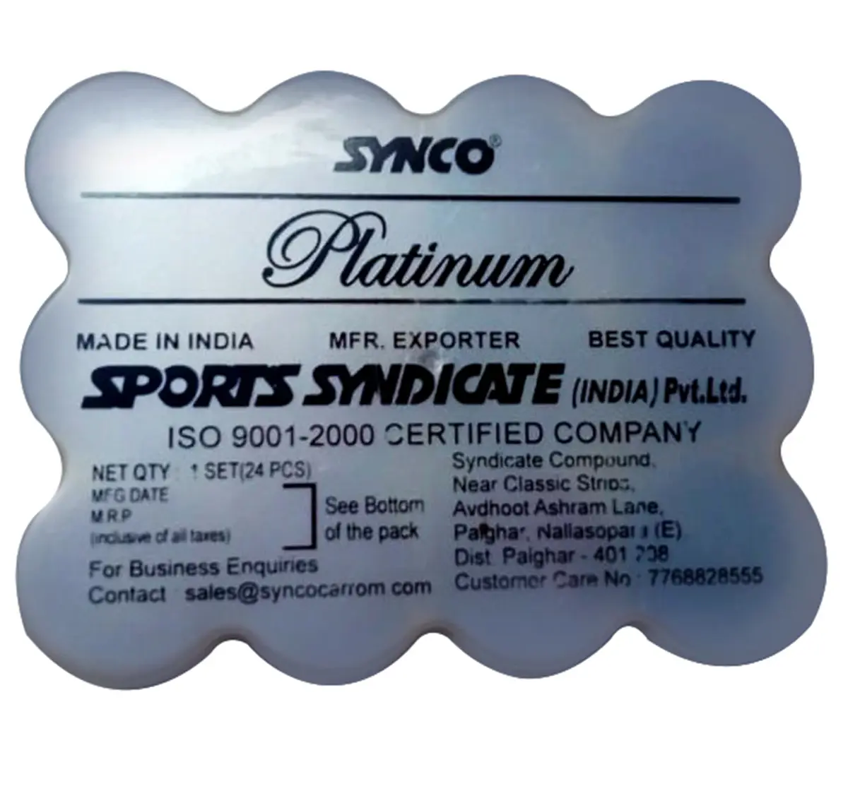Synco Carrom Men Platinum Assorted 3Y+