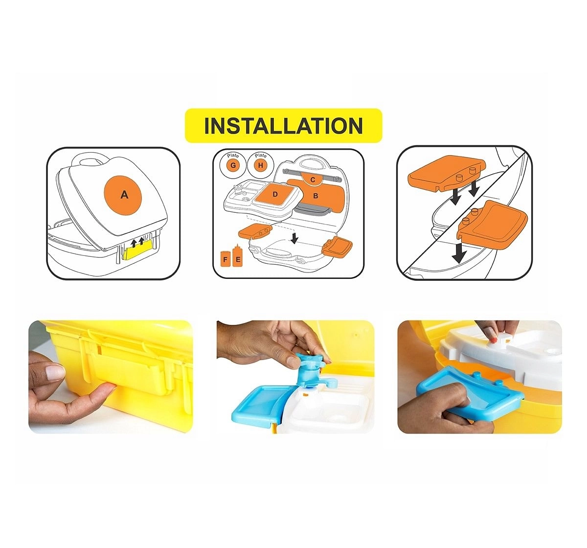 Kingdom Of Play Luxury Kitchen set cooking toy with suitcase and kitchen accessories Multicolor 24M+