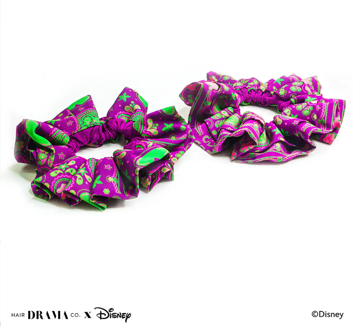 Hair Drama Company Disney Indie Minnie Scrunchies Set Of 2(One Size),  9Y+(Purple)