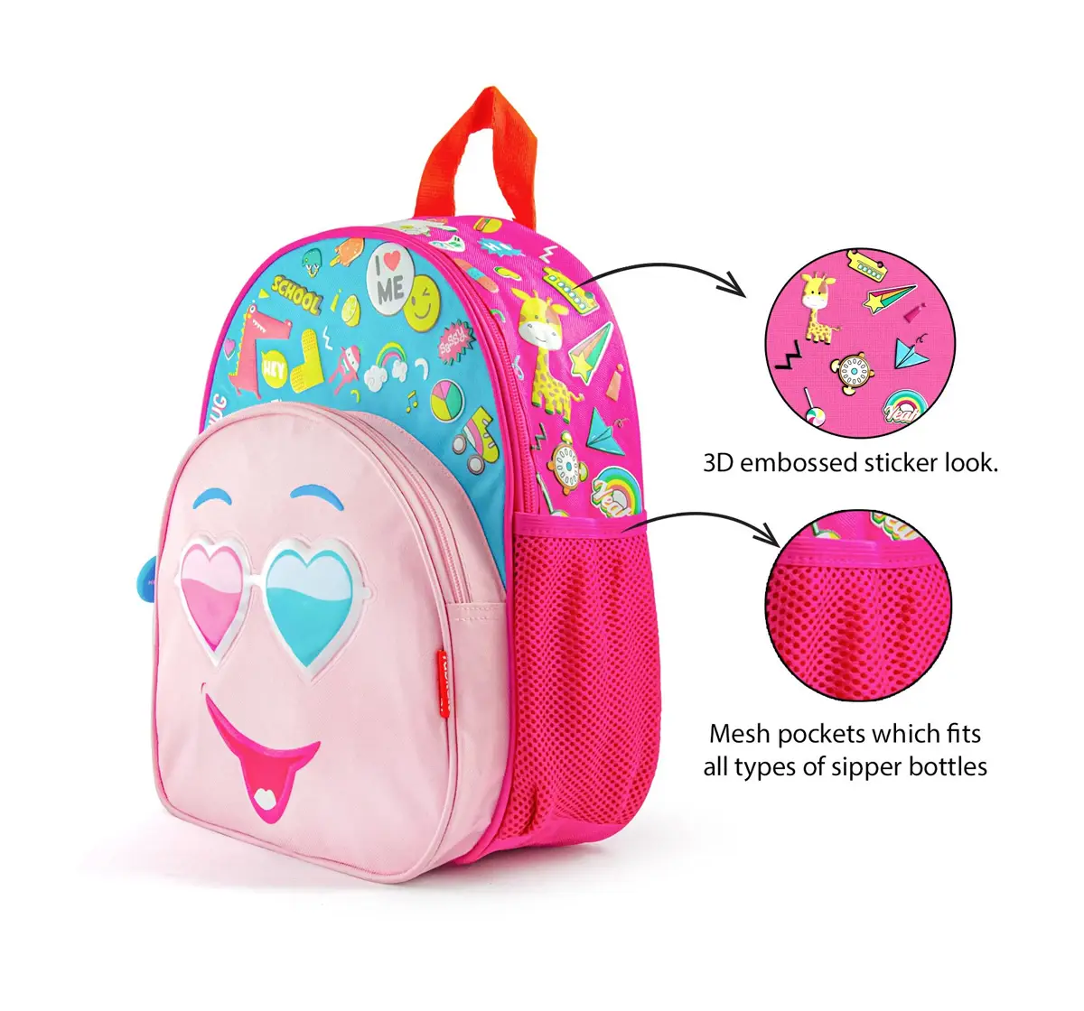 Rabitat Smash School Bag Diva 12 Inches For Kids of Age 2Y+, Multicolour