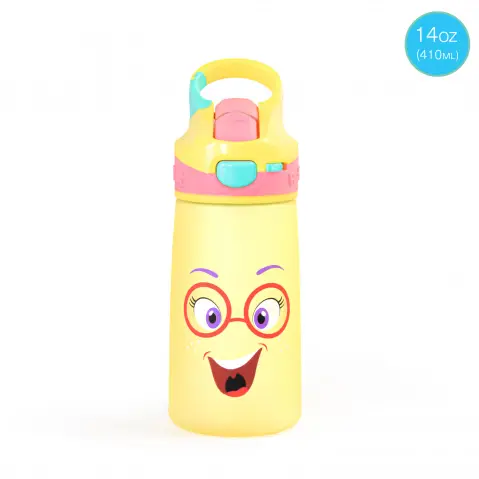 Rabitat Snap Lock Sipper Bottle Sizzle 410 ml For Kids of Age 3Y+, Multicolour