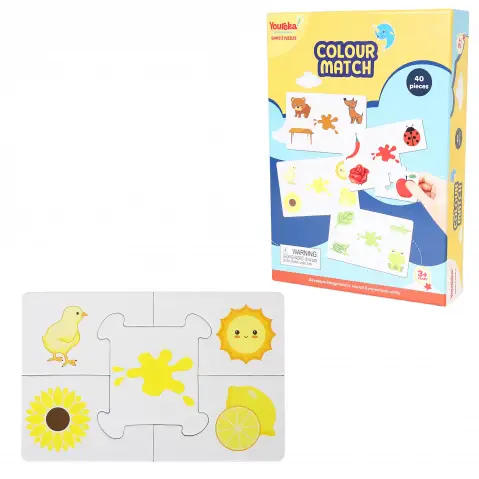 Youreka Colour Match Games & Puzzles, 40PCs, 3Y+, Multicolour