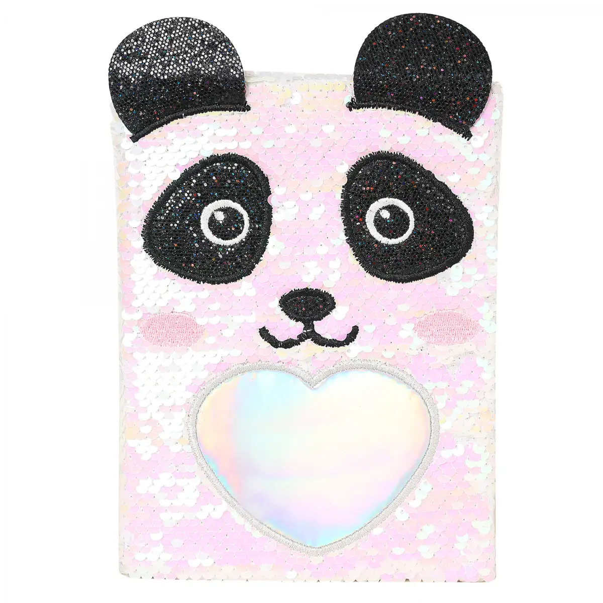 Luvley Panda Flip Sequin Notebook, Pink, 4Y+