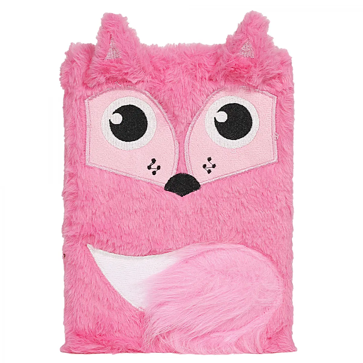 Luvley Whimsical fluffy Fox Notebook, Pink