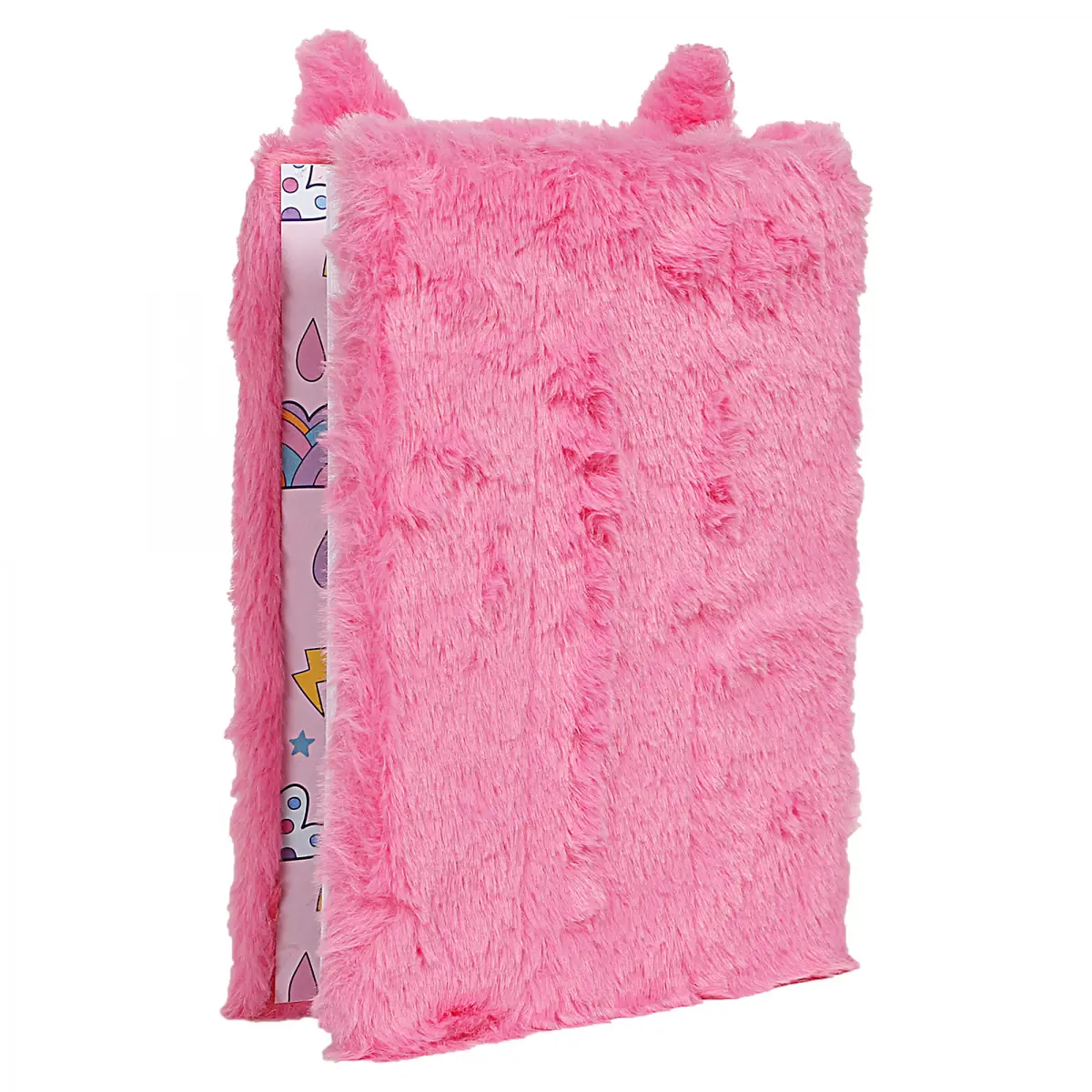 Luvley Whimsical fluffy Fox Notebook, Pink