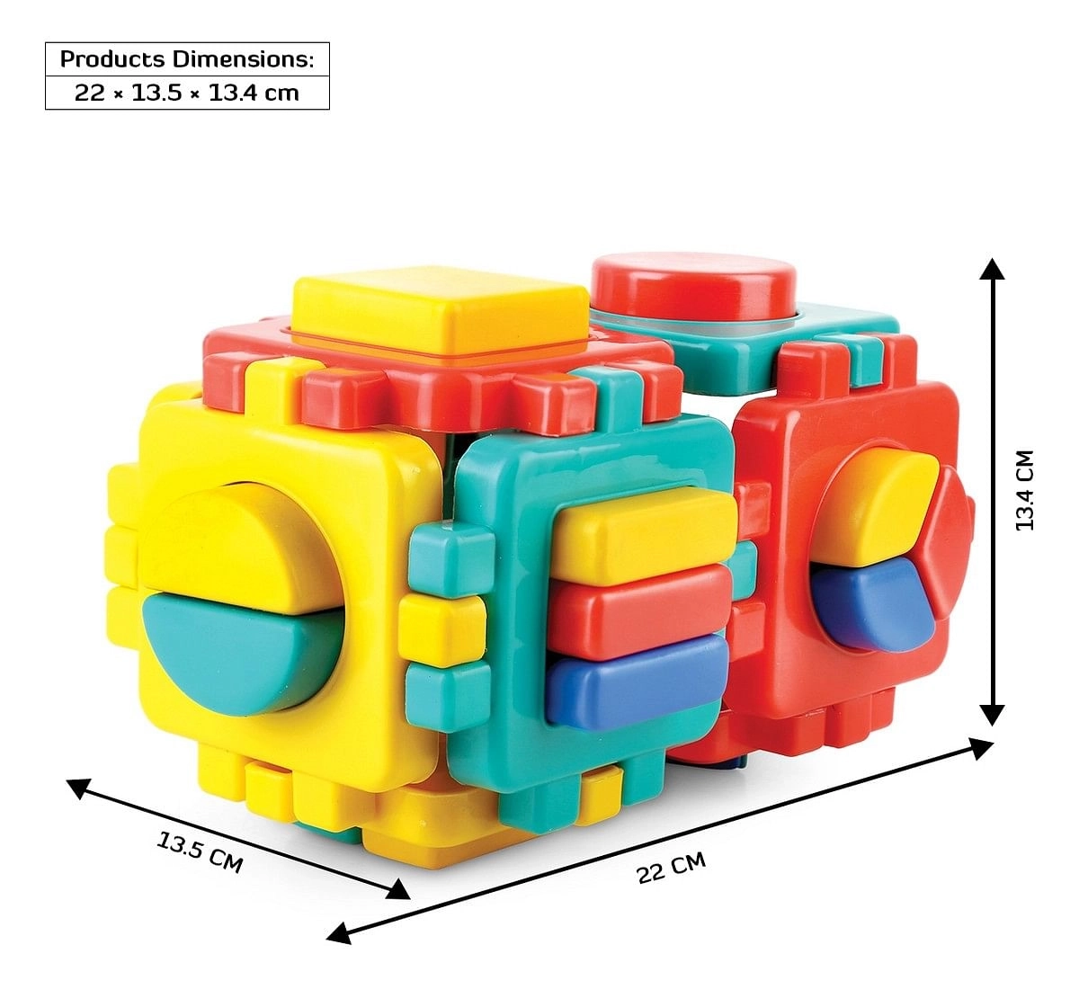 Shooting star Geometrical Genious Interlocking blocks Early learning educational toy for kids Multicolor 2Y+