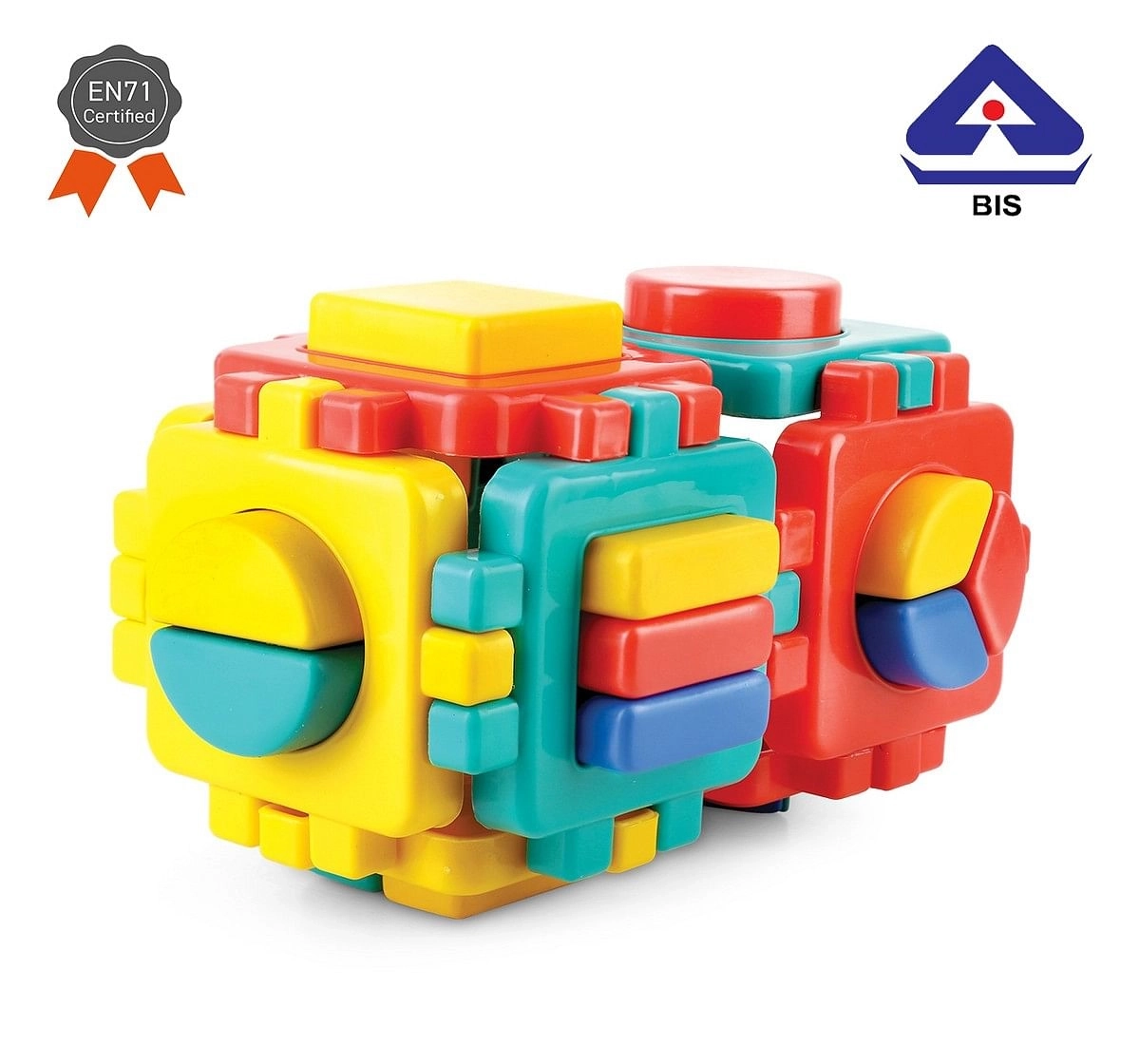 Shooting star Geometrical Genious Interlocking blocks Early learning educational toy for kids Multicolor 2Y+