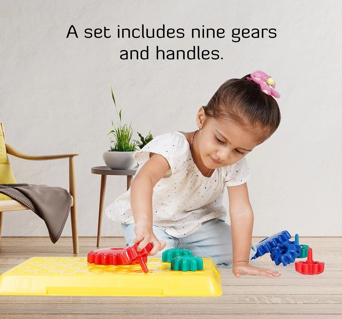 Shooting star Magic gears base with small Large gears Learning and education fun toy Multicolor 2Y+