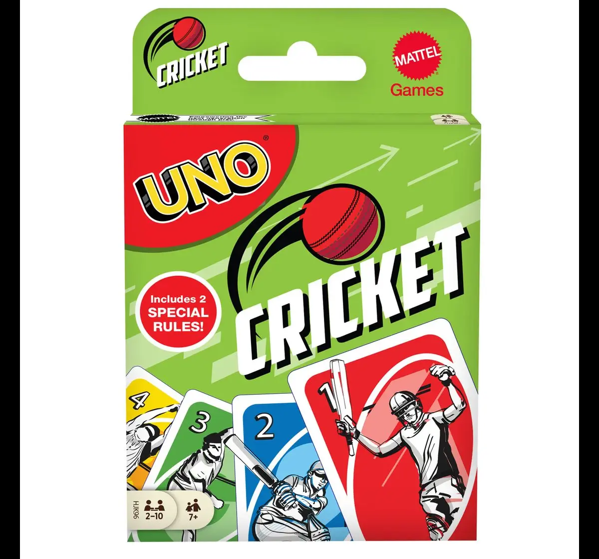 UNO Cricket Card Game for kida, 7Y+ 