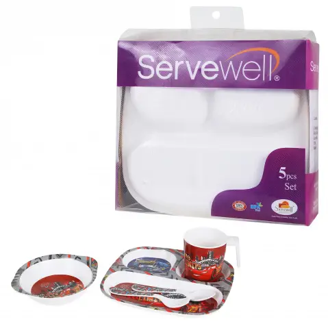 Hamleys Servewell Meal Set, 5PCs, Red