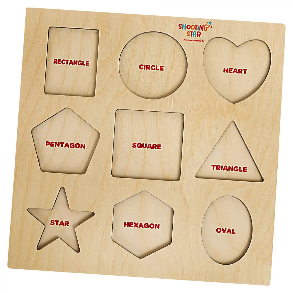 Shooting Star Wooden Chunky Shapes Puzzle, 3Y+, Multicolour