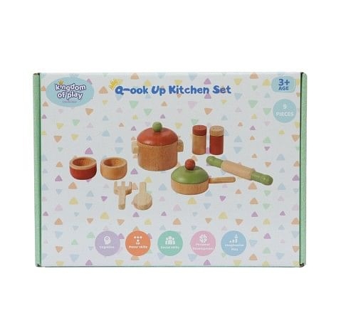 Kingdom of Play Kitchen Set 9 Piece Multicolour 3Y+