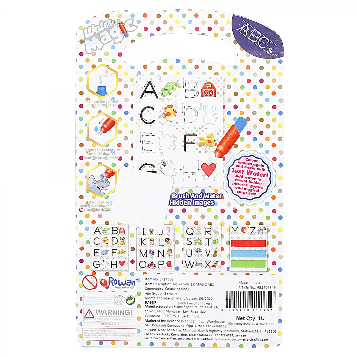 Youreka Art & Craft Kit Water Magic Marker, 3Y+, White