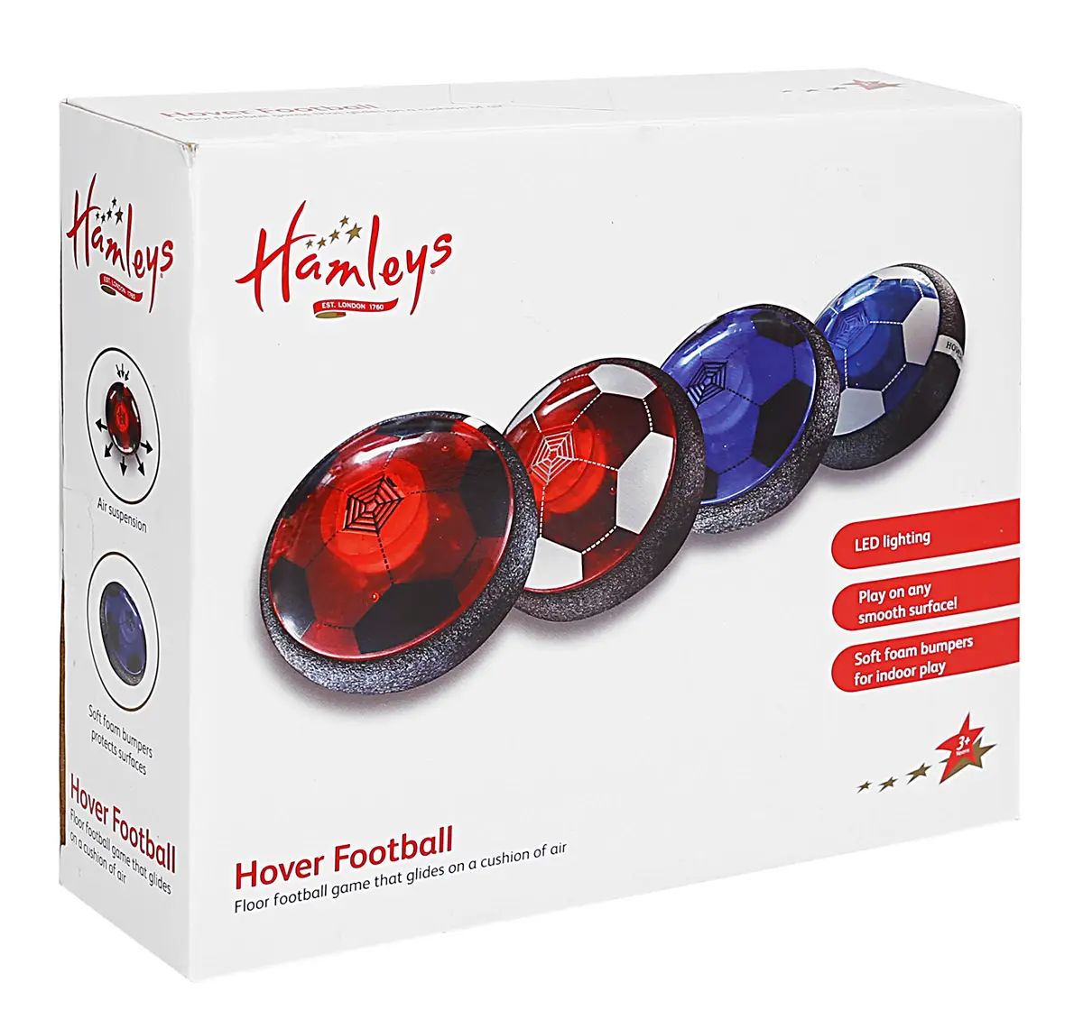 Hamleys Transparent Hover Ball for kids 3Y+, Red & Black