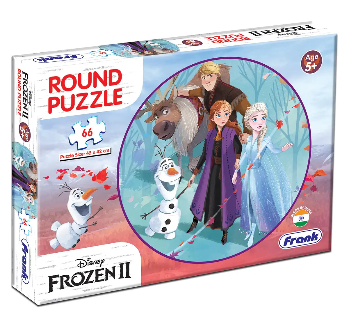 Frank Disney's Frozen 2, 66 Pieces Round Puzzle, 5Y+