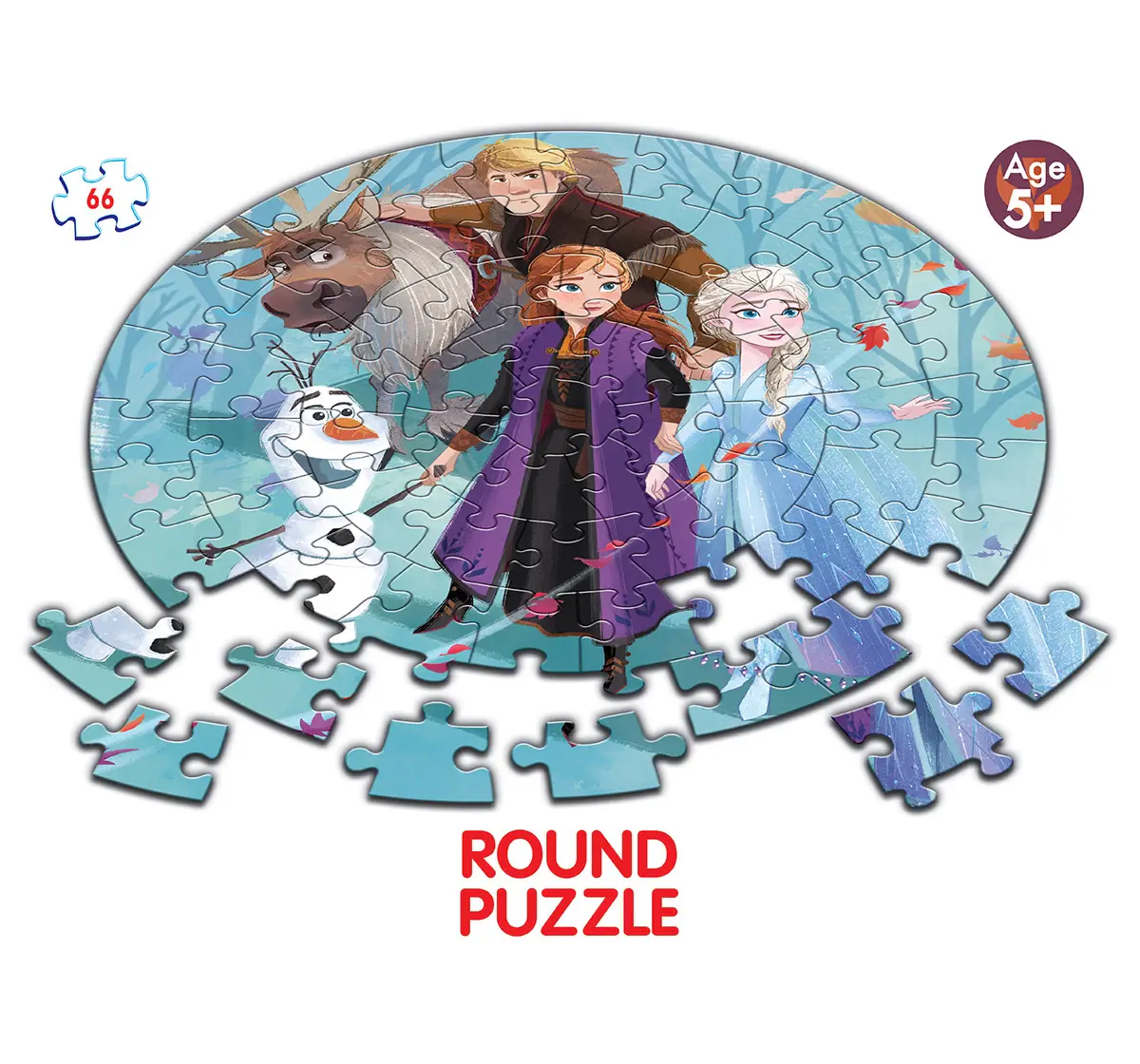 Frank Disney's Frozen 2, 66 Pieces Round Puzzle, 5Y+