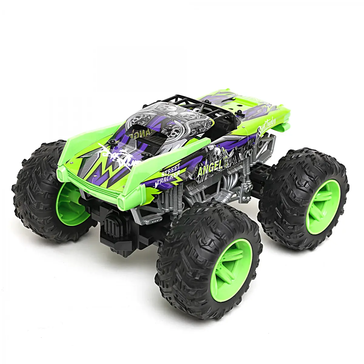 Ralleyz 1:12 Speed Racing Rc Car Grip Wheels With 2.4 Ghz Remote Control, Rechargeable Battery Green 8Y+