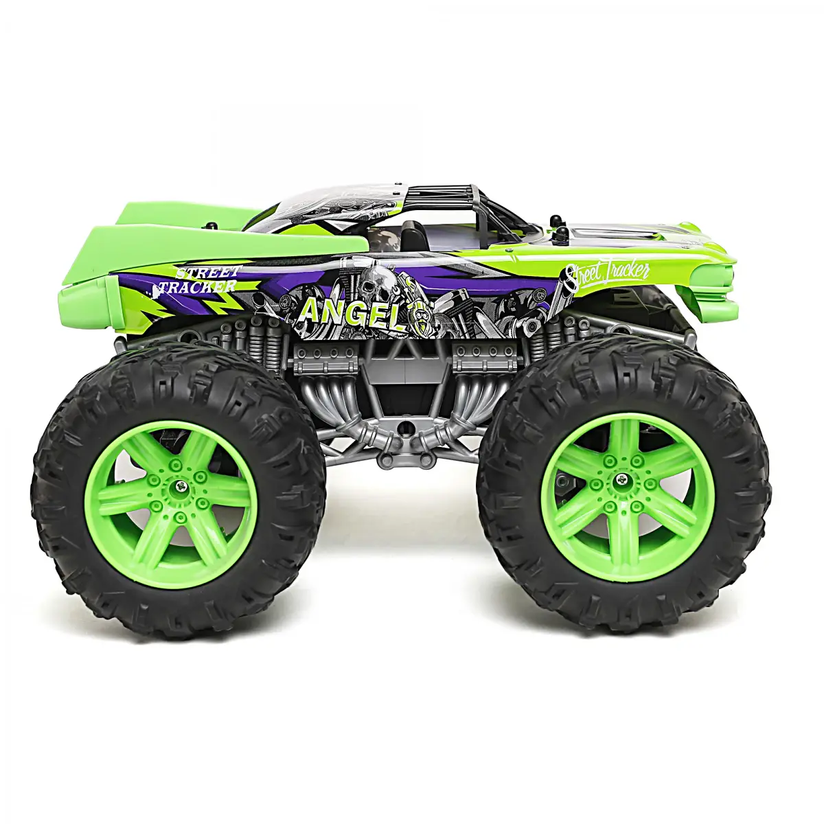 Ralleyz 1:12 Speed Racing Rc Car Grip Wheels With 2.4 Ghz Remote Control, Rechargeable Battery Green 8Y+