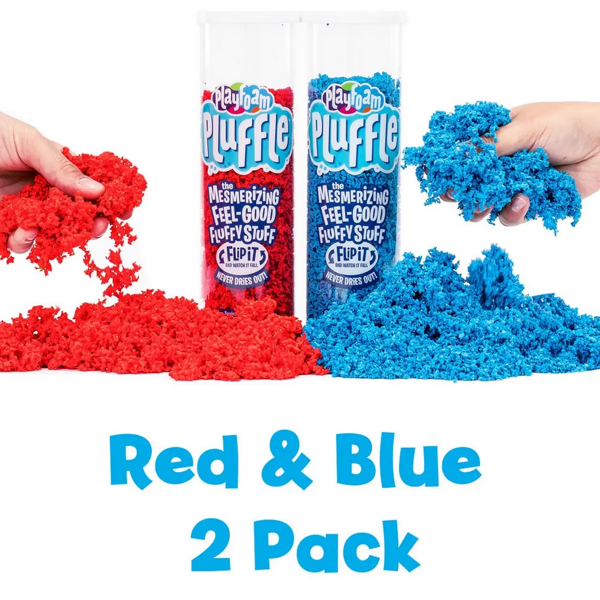 Learning Resources Stem Playfoam Pluffle Pack of 2 Blue & Red, 5Y+