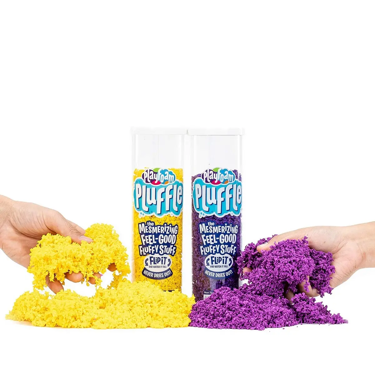 Learning Resources Stem Playfoam Pluffle Pack of 2 Purple & Yellow, 5Y+
