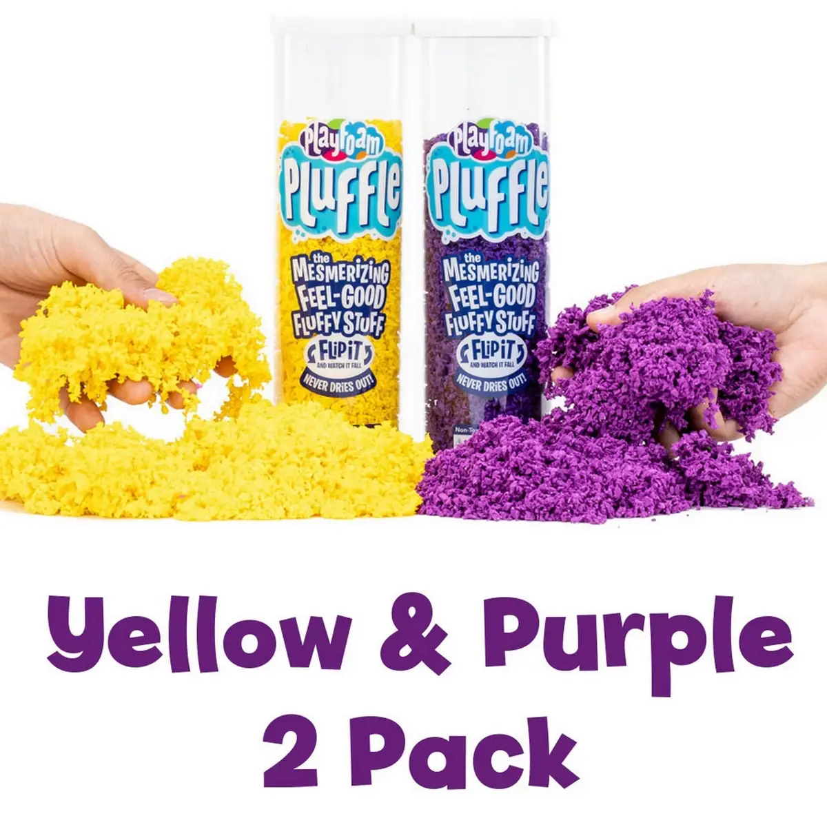 Learning Resources Stem Playfoam Pluffle Pack of 2 Purple & Yellow, 5Y+