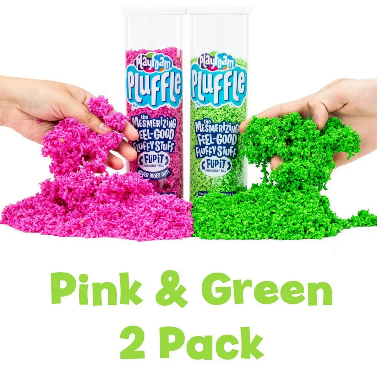 Learning Resources Stem Playfoam Pluffle Pack of 2 Green & Pink, 5Y+