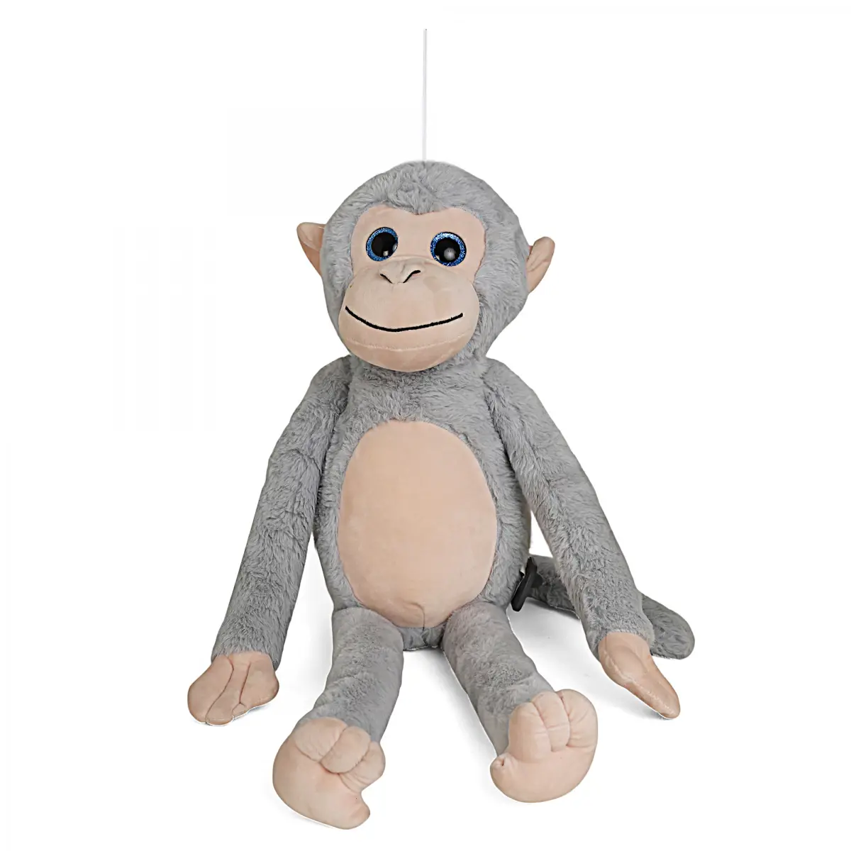 Fuzzbuzz Monkey, Soft Toys for Kids, 70cm, Grey, 1Y+