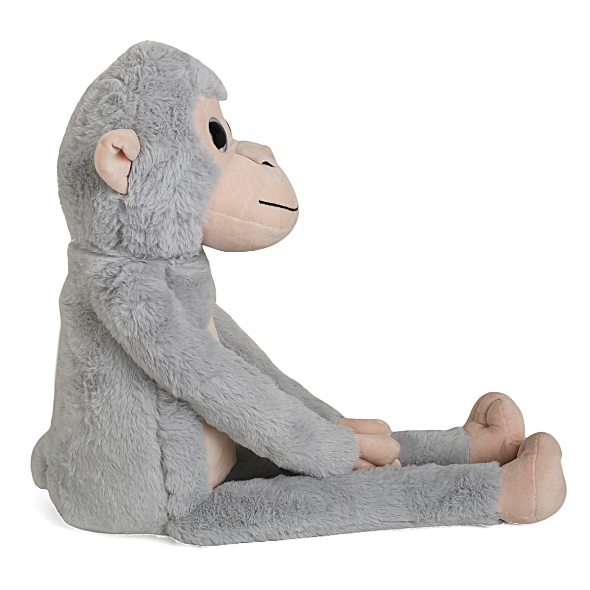 Fuzzbuzz Monkey Soft Toys for Kids 70cm Grey 1Y