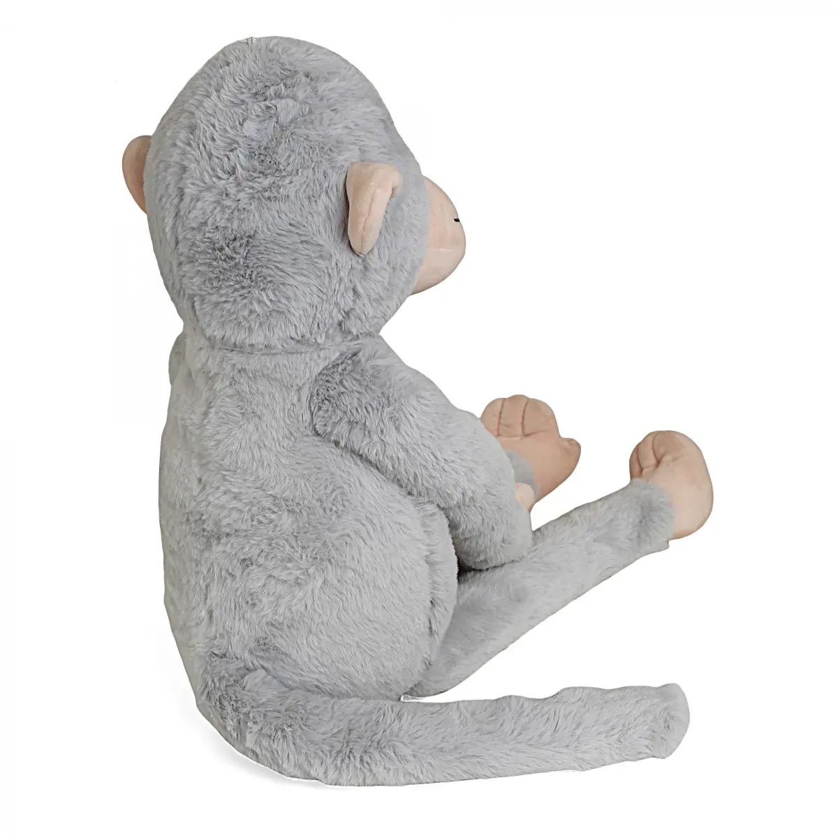 Fuzzbuzz Monkey, Soft Toys for Kids, 70cm, Grey, 1Y+