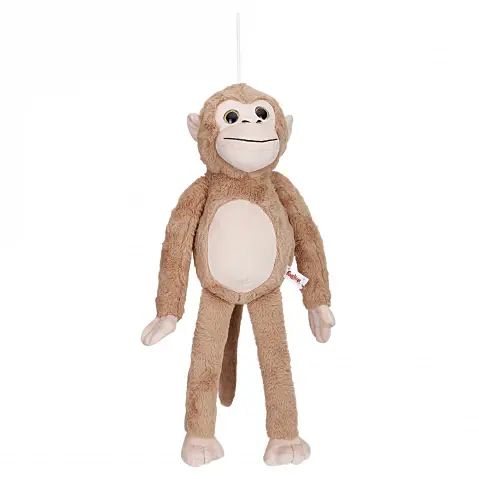 Fuzzbuzz Monkey Soft Toys for Kids, 70cm, Brown, 3Y+