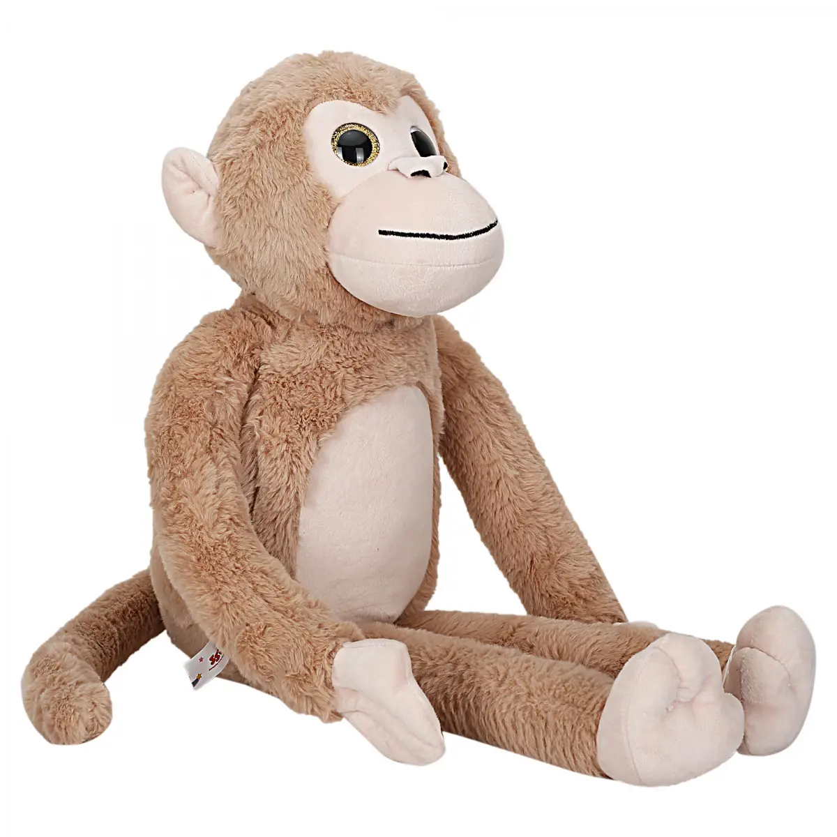 Fuzzbuzz Monkey Soft Toys for Kids, 70cm, Brown, 3Y+