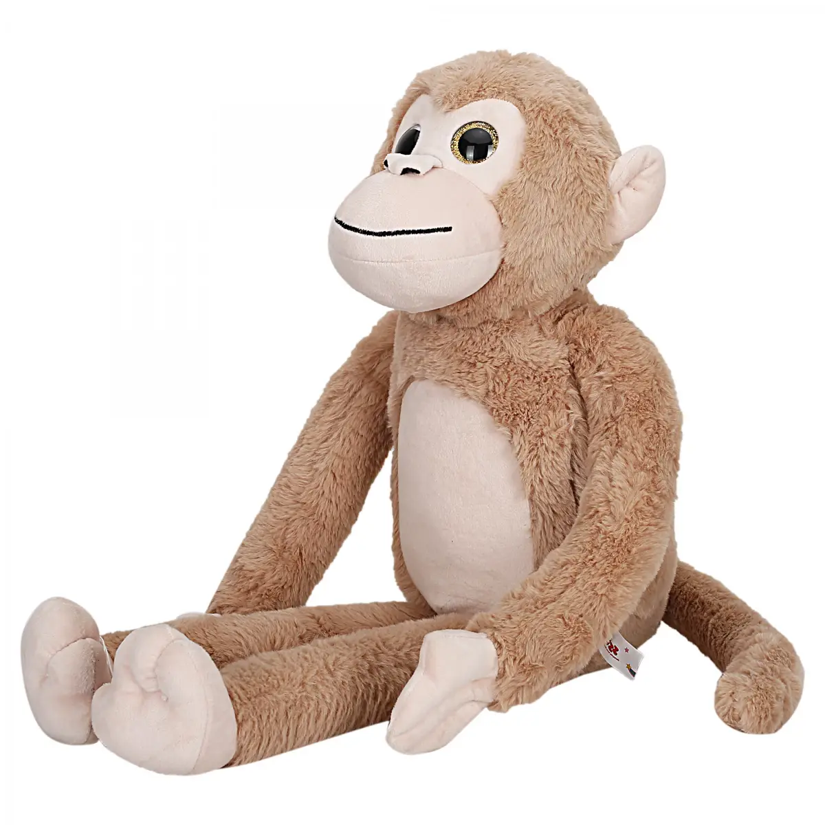 Fuzzbuzz Monkey Soft Toys for Kids, 70cm, Brown, 3Y+