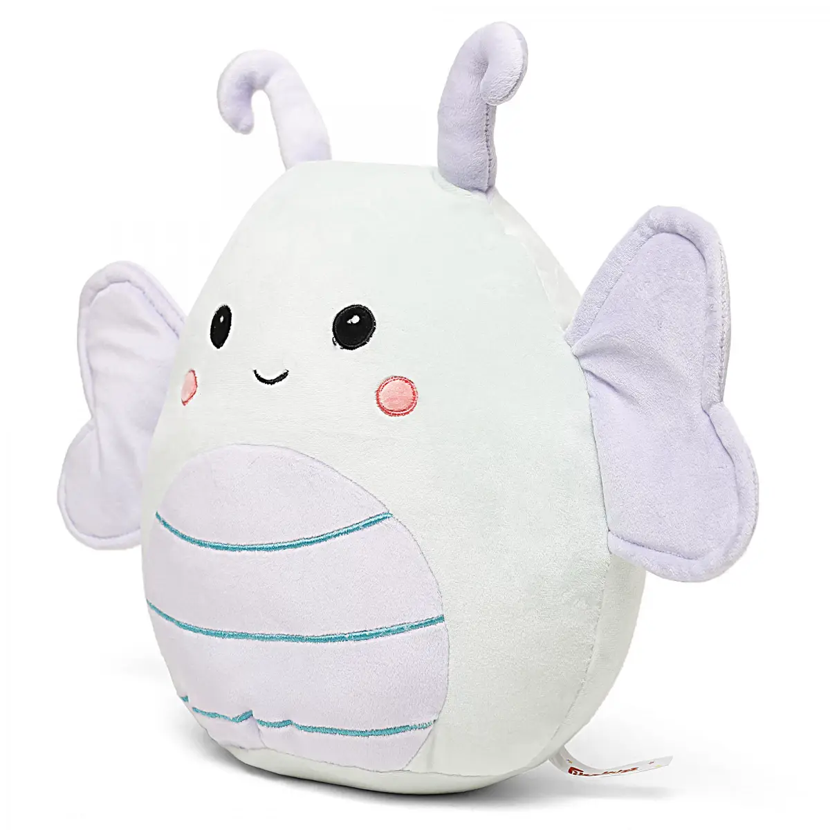 Fuzzbuzz Butterfly Cushion, Soft Coys for Kids, White